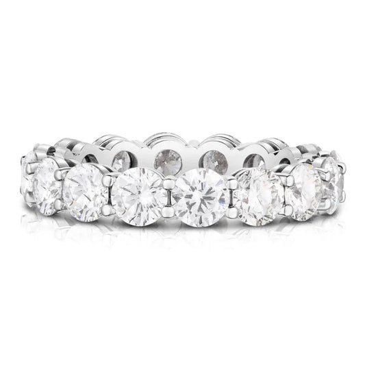 Aliança Moissanite Inteira prata 925 Lapidação Brilhante de 30 pontos