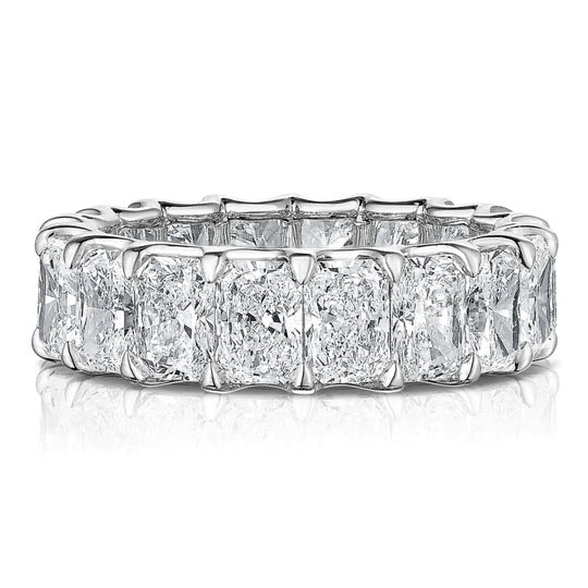 Aliança Moissanite prata Inteira Emerald 1 quilate cada pedra
