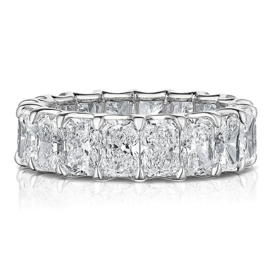 Aliança Moissanite prata Inteira Emerald 1 quilate cada pedra