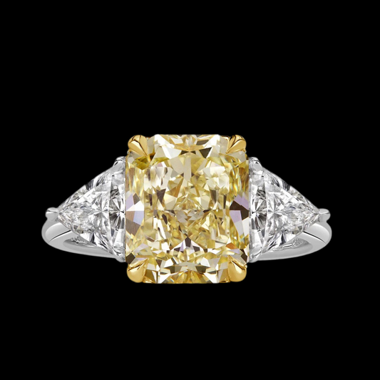 Anel Neide Fancy Yellow em prata 925