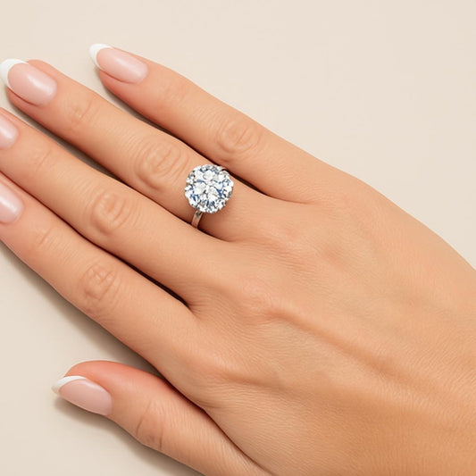 Anel solitário de 10 quilates